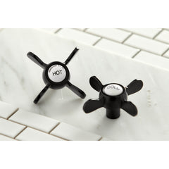 Clawfoot Tub Faucet, Heirloom, Three-Handle with Hand Shower in Matte Black