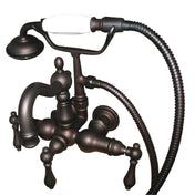 Clawfoot Tub Faucet, Heirloom, Three-Handle with Hand Shower in Oil Rubbed Bronze