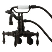 Clawfoot Tub Faucet, Heirloom, Three-Handle with Hand Shower in Oil Rubbed Bronze