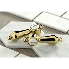 Clawfoot Tub Faucet, Heirloom, Three-Handle with Hand Shower in Polished Brass