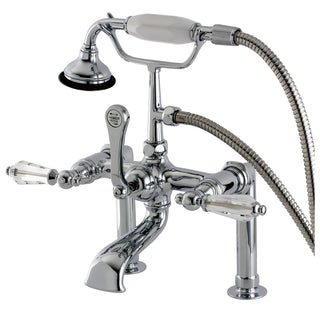 Clawfoot Tub Faucet, Heirloom, Three-Handle with Hand Shower in Polished Chrome