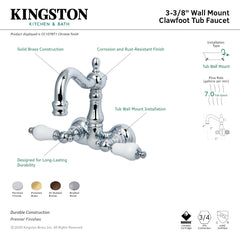 Clawfoot Tub Faucet, Heirloom, Two-Handle 2-Hole in Polished Brass