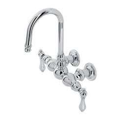 Clawfoot Tub Faucet, Heirloom, Two-Handle 2-Hole in Polished Chrome