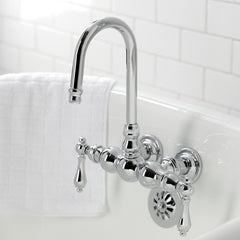 Clawfoot Tub Faucet, Heirloom, Two-Handle 2-Hole in Polished Chrome