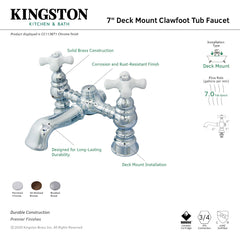 Clawfoot Tub Faucet, Heirloom, Two-Handle Deck Mount in Oil Rubbed Bronze