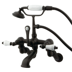Clawfoot Tub Faucet, Heirloom, Wall Mount with Hand Shower in Oil Rubbed Bronze