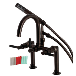 Clawfoot Tub Faucet, Kaiser, Three-Handle 2-Hole in Oil Rubbed Bronze