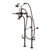 Clawfoot Tub Faucet Package, Heirloom, Three-Handle with Hand Shower in Oil Rubbed Bronze