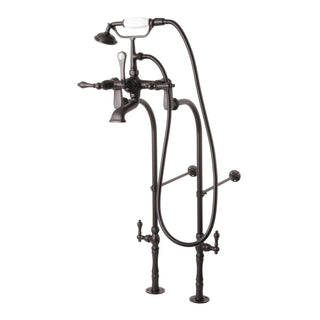 Clawfoot Tub Faucet Package, Heirloom, Three-Handle with Hand Shower in Oil Rubbed Bronze