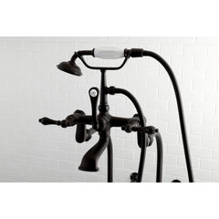 Clawfoot Tub Faucet Package, Heirloom, Three-Handle with Hand Shower in Oil Rubbed Bronze