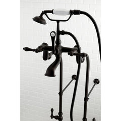 Clawfoot Tub Faucet Package, Heirloom, Three-Handle with Hand Shower in Oil Rubbed Bronze