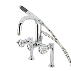 Clawfoot Tub Faucet, Sona, Deck-Mount with Hand Shower in Polished Chrome