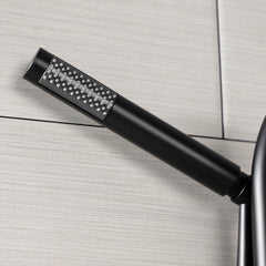 Clawfoot Tub Faucet, Webb, Wall Mount with Hand Shower in Matte Black