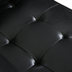 Club Chair with Tapered Birch Wood Legs in Midnight Black