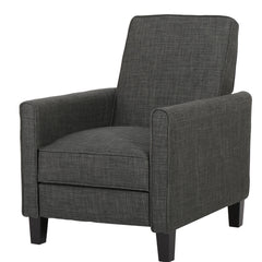 Club Recliners, Set of Two, Gray Polyester Fabric