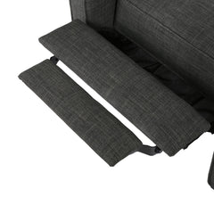 Club Recliners, Set of Two, Gray Polyester Fabric