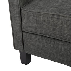 Club Recliners, Set of Two, Gray Polyester Fabric