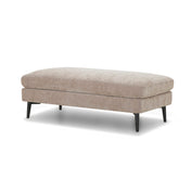 Cocktail Ottoman, Rectangular, Latte Chenille with Black Wood Legs