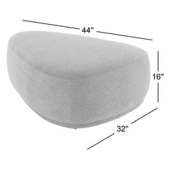 Cocktail Ottoman with Boucle Upholstery and Wood Frame