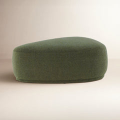 Cocktail Ottoman with Boucle Upholstery and Wood Frame