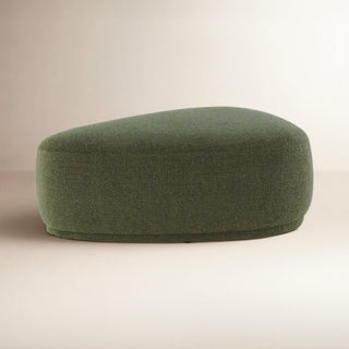 Cocktail Ottoman with Boucle Upholstery and Wood Frame