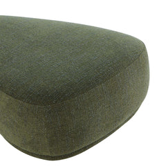 Cocktail Ottoman with Boucle Upholstery and Wood Frame