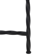 Cocktail Table, 40 in Rectangular, Clear Glass Top with Black Metal Base