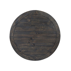 Cocktail Table, 40 in Round, Black with Storage Shelf