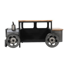 Cocktail Table, Solid Mango Wood, Brown Top, Black Base