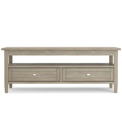 Coffee and End Table Set, Solid Wood in Distressed Gray Finish