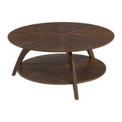 Coffee Table, 36 in Round with Lower Shelf
