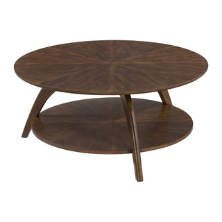 Coffee Table, 36 in Round with Lower Shelf