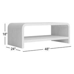Coffee Table, 48-Inch Wide with Lower Shelf