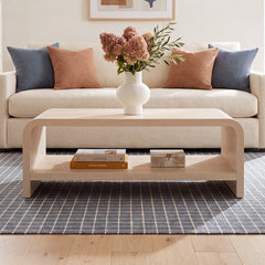 Coffee Table, 48-Inch Wide with Lower Shelf