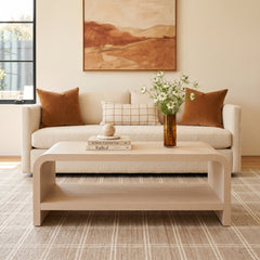 Coffee Table, 48-Inch Wide with Lower Shelf