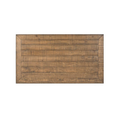 Coffee Table, 50 in Solid Pine with Drawers, Reclaimed Natural