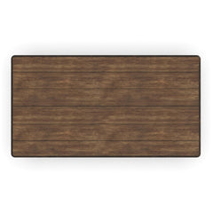 Coffee Table, 52 in Rectangular, Brown Top with Gray Base