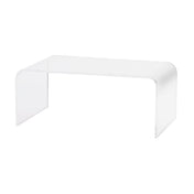 Coffee Table, Clear Acrylic, 38 x 21 x 16 in