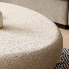 Coffee Table, Fiberglass Top, Cream, Free Form