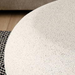 Coffee Table, Fiberglass Top, Cream, Free Form