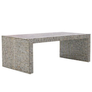 Coffee Table in Black Mother of Pearl with Sled Legs