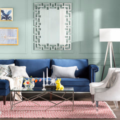 Coffee Table in Clear Tempered Glass with Silver Stainless Steel Base
