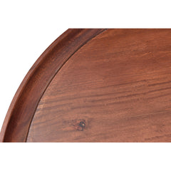 Coffee Table in Solid Acacia Wood with Black Iron Legs