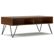 Coffee Table, Lift Top, Walnut Veneer with Black Metal Base