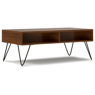Coffee Table, Lift Top, Walnut Veneer with Black Metal Base