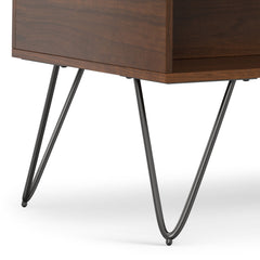 Coffee Table, Lift Top, Walnut Veneer with Black Metal Base