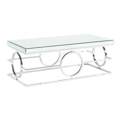 Coffee Table, Mirrored Glass Top, Chrome Base