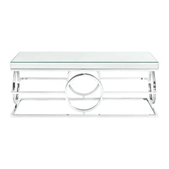 Coffee Table, Mirrored Glass Top, Chrome Base