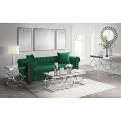 Coffee Table, Mirrored Glass Top, Chrome Base