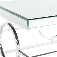Coffee Table, Mirrored Glass Top, Chrome Base